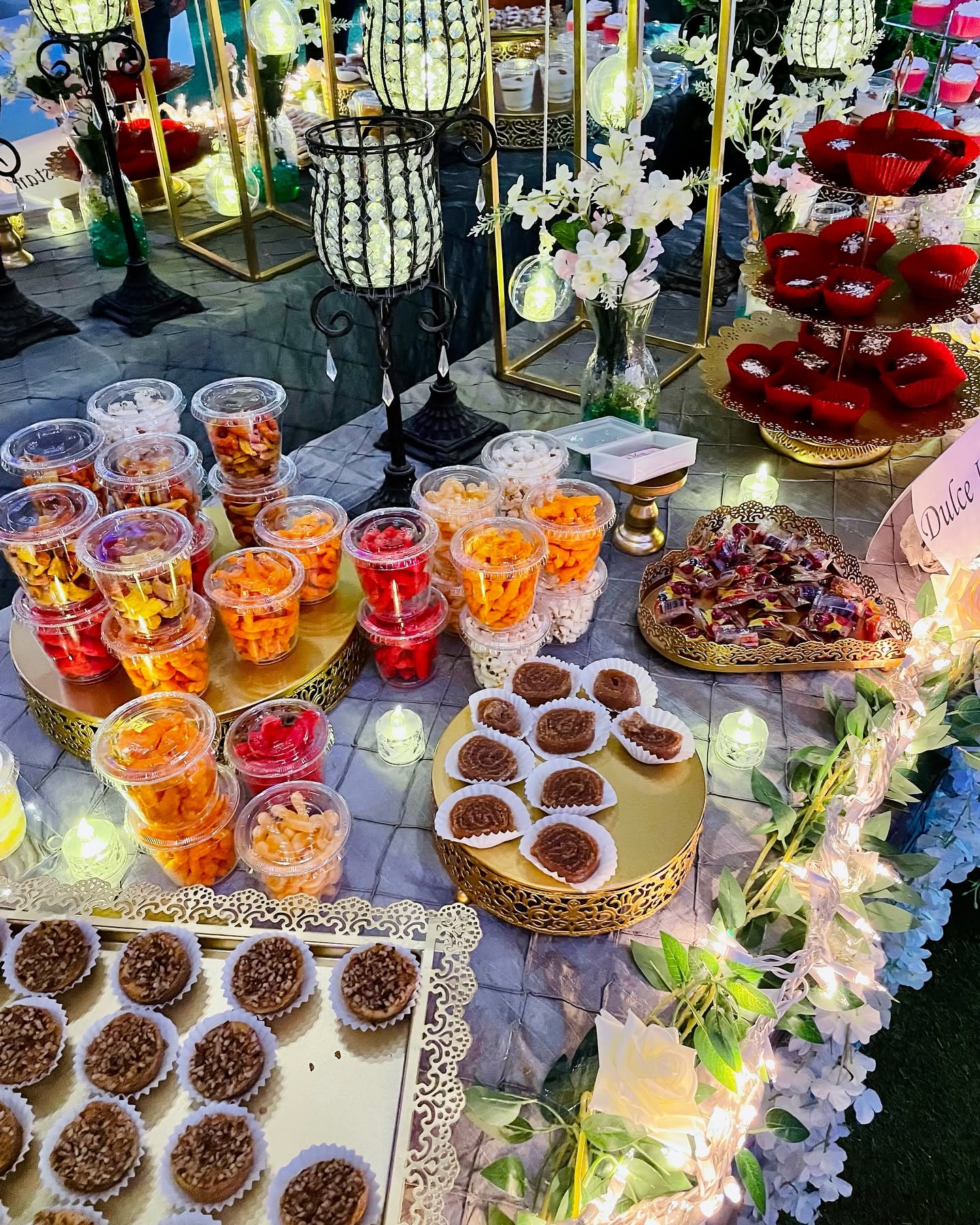 Mesa de postres y dulces
